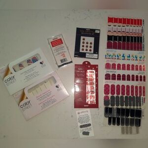 2 new Color Street, 7 new & 3 open jamberry nail wraps, Ganz nail decals, bundle